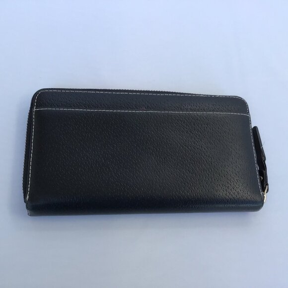 Kate Spade NY Wellesley Continental Zip Around Wallet Black Pebble Leather - Picture 3 of 7